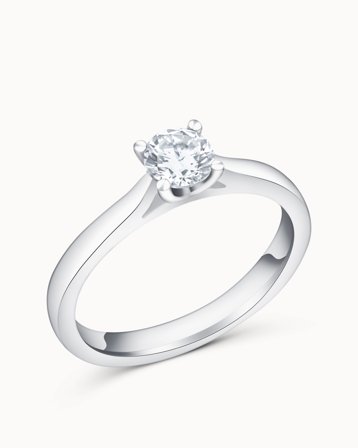 Solitärring Amy 18K Vitguld Naturlig Diamant 0.30 Carat - Förlovningsringar & Vigselringar hos Vanbruun