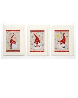 Stickpackung Karte Gnome 3-er Pack