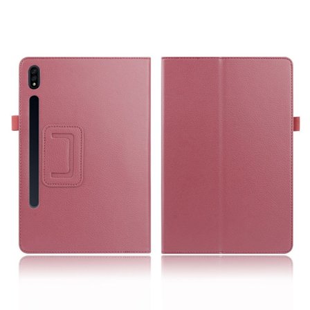Samsung Galaxy Tab S7 litchi læder etui - Rose