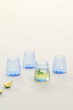 Jotex - Glass 4-pk Blå - NINA - Kjøp Glass hos Jotex