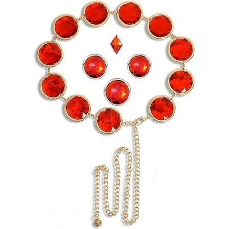 Vyö Raven Cosplay-asu Punainen Jalokivi Vyö Jalokivi Vyötäröketjut Tarvikkeet Sali