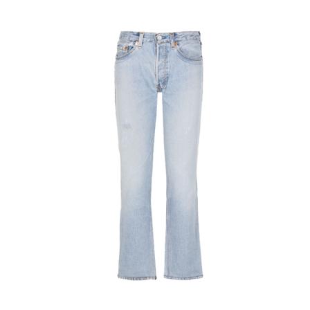 Re/Done, Straight Jeans Blauw, Dames, Maat:W24