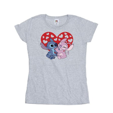 Disney Dam/Kvinnor Lilo & Stitch Hjärtan Bomull T-shirt L Spor