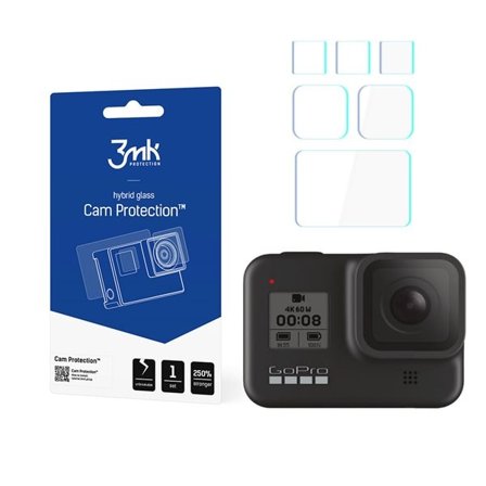 3mk Kameran suojalasi GoPro HERO 8:lle Musta