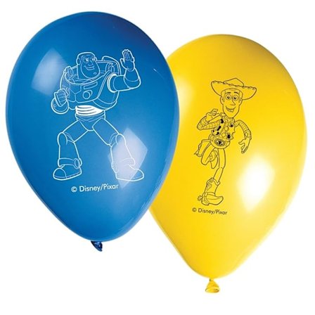 Toy Story Woody Ballonger (8-pack) One Size Blå/Gul