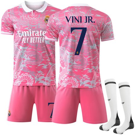 Gos- 2425 Lasten Jalkapallopaita Harjoitus Jersey Joukkueen Uniformussetti Madrid Urheiluvaatteet Real Madrid Paita 7 VINI JR.