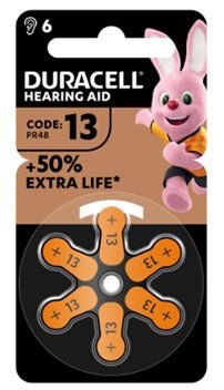 Duracell Easy Tab 13 Arancio Batteria per Apparecchio Acustico 6