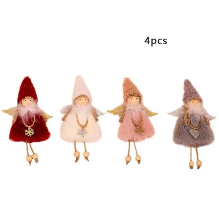 4-pack Ängeldocka Hängande Smycke Julpynt Elf Julgran