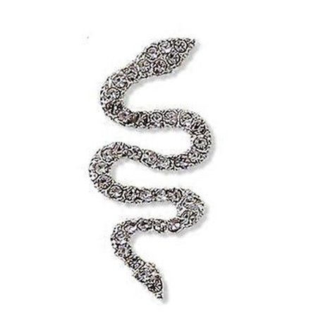 Legering Slange Neglekunst Charms Blandet Metal Slange Flad Rhinestone Til Neglesæt