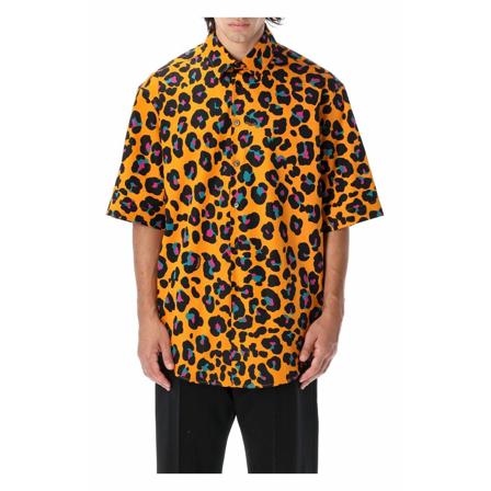 Versace, Men Shirt 10067291A04678 Oranje, Heren, Maat:L,print