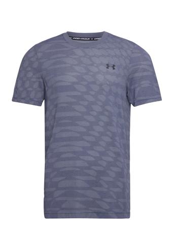Ua Seamless Ripple Ss T-shirts Short-sleeved Blå Under Armour*Betinget Tilbud