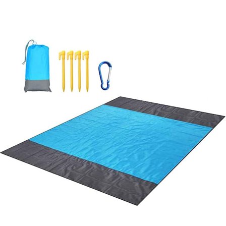 Vattentät picknickfilt - 210 x 200 cm Strandfilt Picknickfilt Liten Sand-Rep