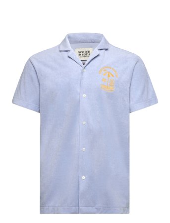 Short-Sleeved Regular Fit Towelling Shirt Blue Scotch & Soda