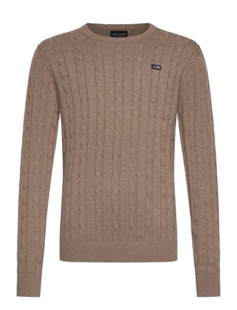 Lexington Clothing Brayden Cotton Cable Sweater - Brown - 176