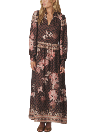 Neo Noir Nova Botanical Border Dress Klänningar Dam Svart 34