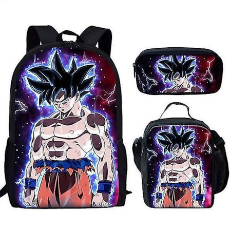 Dragon Ball Elementary School Theme School Bag 3-piece Set Computer Bag Messenger Bag Pencil Case