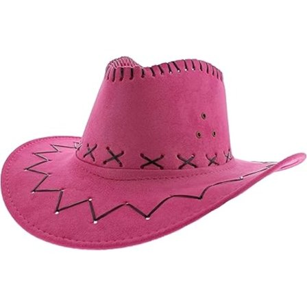 Naamiaisasu Unisex Cowboy- tai Cowgirl-hattu - Pinkki