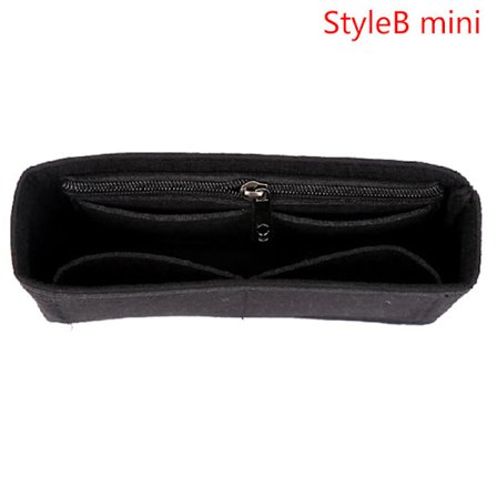 1:a Kvinnor Insert Bag Filt Tyg Handväska Organizer Bag Black StyleB S