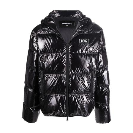 Dsquared2, Down Jackets Zwart, Heren, Maat:S
