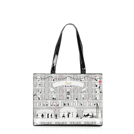 Kokopeas Fashion Graphic Tote Shopping Väska Återanvänds Vattentät Pvc Axel Bag London Style Handväska Kvinnor Shopper Handväskan Khaki