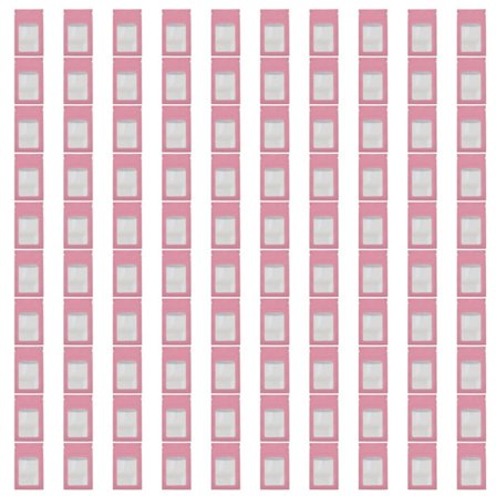 100 st Ziplock-påsar Självförslutande holografiska återanvändbara matförvaringspåsar med hängande hål Rosa