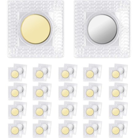 20 par usynlige magnetknapper, skjult magnetisk lukking for søm, PVC skjult lommeboklukking for veske og klær
