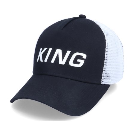 King Apparel - Svart trucker Keps - Whitechapel Mesh Black Trucker @ Hatstore