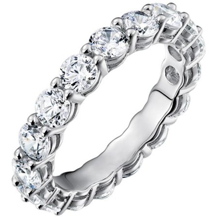(Storlek 7) Ringar Cubic Zirconia Kärleksring, 4mm Damstackbara Ringar, Damguldringar