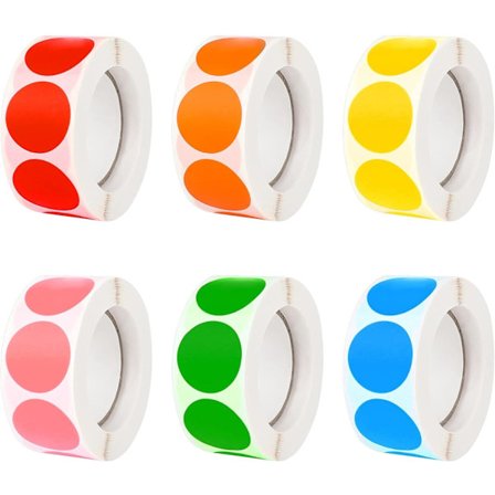 3000 stk. selvklæbende runde klistermærker runde etiketter farveklistermærker selvklæbende runde etiketter til hjemmekontorartikler