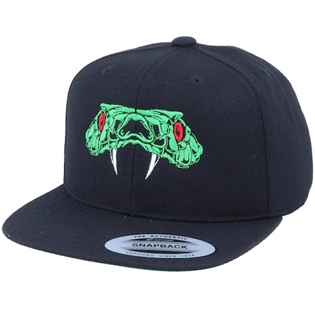 Kiddo Cap - Preto snapback Boné - Kids Venomous Green Viper Black Snapback @ Hatstore