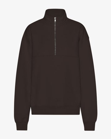 Organic Quarter Zip - Coffee Brown - Female - 2XL