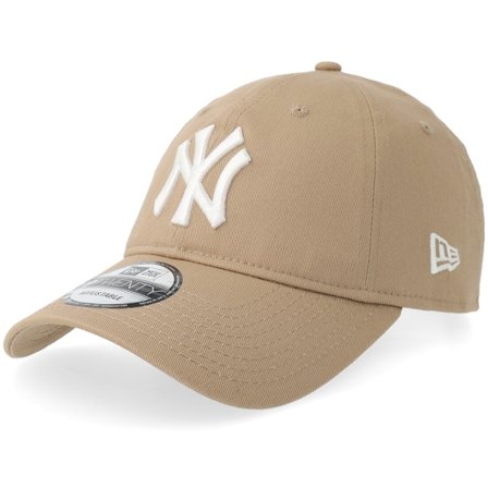 New Era - MLB Beige unconstructed Keps - New York Yankees League Essential 9TWENTY Camel/White Dad Cap @ Hatstore