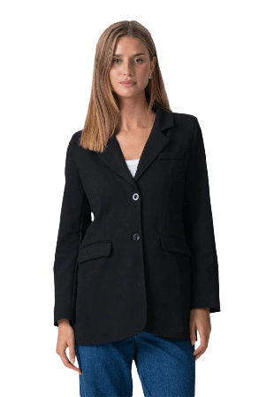 TeeShoppen Claire Oversized Kavaj Kavajer Dam Svart L