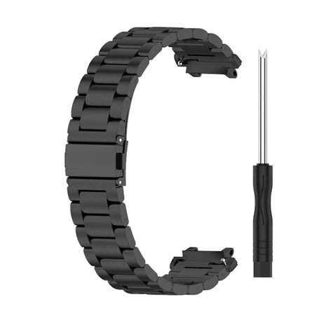 Solid Stainless Steel Armband Kompatibel med Amazfit T-Rex2 Ersättningsarmband Metallurband