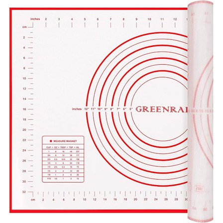 Silikon bageplade, 80x60cm Non-stick bageplade Skridsikker rulleplade med mål for fondantkage Cookies Pizzadæks