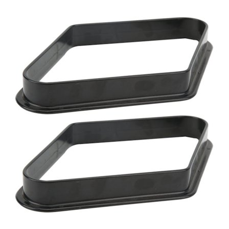 2-pak 9-ballers plastik diamant billardkugle rack ramme til poolbord