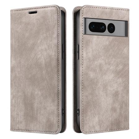 Magnetisk läderfodral för Google Pixel 8 Pro Grå