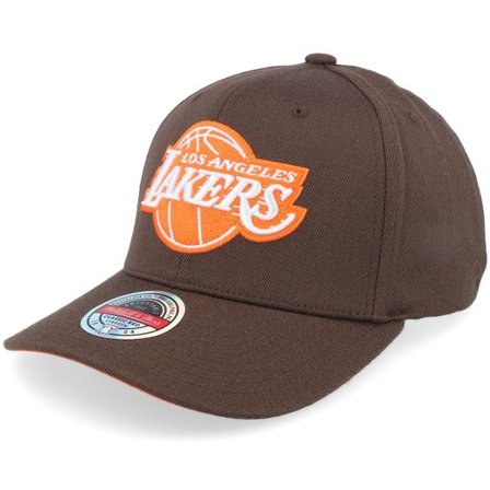 Mitchell & Ness - NBA Brun adjustable Keps - Los Angeles Lakers Classic Brown/Orange Adjustable @ Hatstore