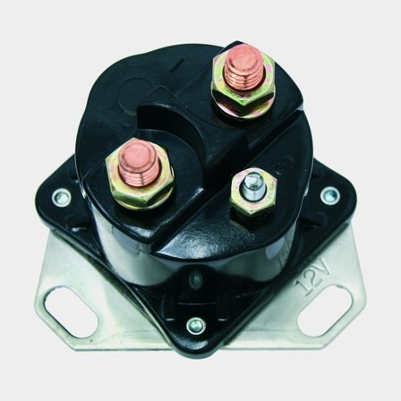 Sierra 12V Relä Solenoid för Marinmotorer i Svart Plast och Metall med Kopparanslutningar för Pålitlig Start