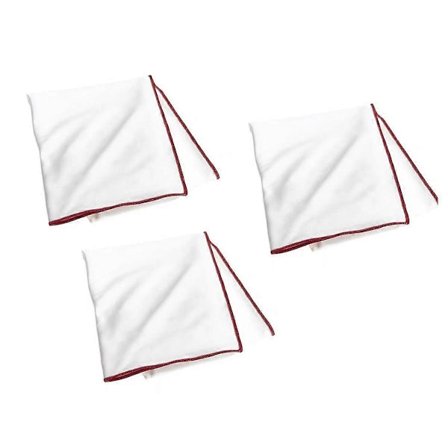 Vinglaspolerer og vinglaspoleringsklud til fnugfri rengøring af vinglas, hvid 3 stk.