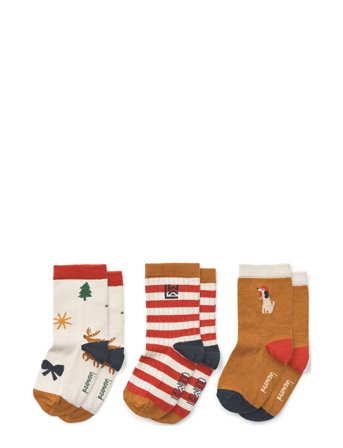 Liewood Silas Socks 3-Pack - Multi/patterned - 17/18