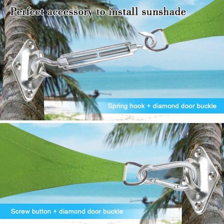 Varjopurjeen kiinnitystarvikkeet, puutarhapurjeen kiinnityssarja, varjopurjeen kiinnityssarja, aurinkopurjeen kiinnityssarja purjeasennustarvikkeisiin