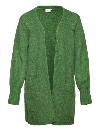 Kcalicia Cardigan Stickad Tröja Cardigan Grön Kaffe Curve