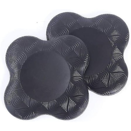 Yogaknebeskyttere, Yogamatter - Yogamiljøvennlige og lette yogaknebeskyttere Knestøtte for kne, hånd, håndledd og albue (mørkegrå 2-pakning)