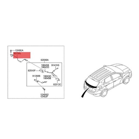Bagagerums Kamera til Bil 95760 1k501 95790-2s112 til Sorento Ix35 Ix20 Bakkamera Parkeringssensor