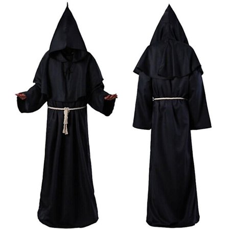 Halloween Cosplay Costume Ancient Costume edieval onk Robe onk Costume Wizard Costume Priest Cos Costume FPD