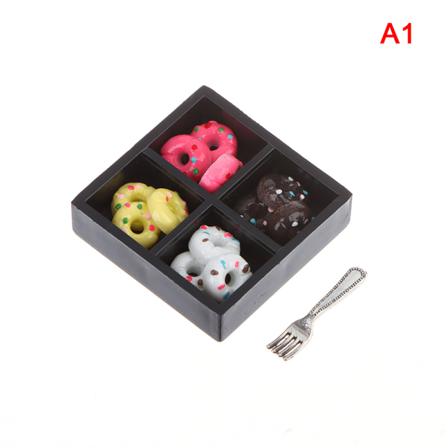 1:12 Dollhouse Miniature Donut Mousse Suit Dessert Kitchen De