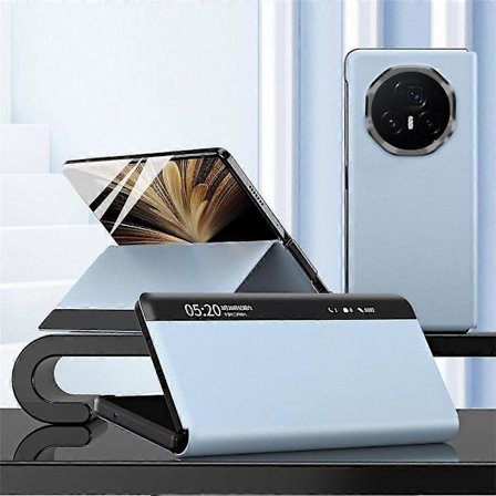 Kompatibel til Honor Magic V5 5G Etui Visningsvindue PU Læder Stand Smart Phone Cover