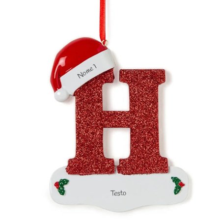 Mub- Custom DIY Name Letters A-Z Christmas Resin Pendant Decoration Trendy Christmas Tree Ornament