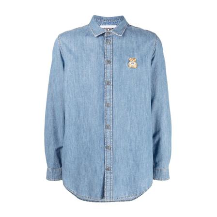 Moschino Denim Shirts , Blauw , Heren , Maat: S
